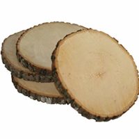 Wilson Enterprises 4 Pack Basswood Round Rustic Wood, Unsanded, 9-11" Diameter (Large) Excellent for Wedding Centerpiece, DIY Woodland Projects, Table Chargers, or Country Decor