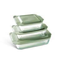 Pyrex Deep Baking Dish Set (6-piece, BPA-free Lids)