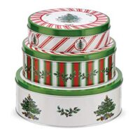 Spode Christmas Tree Pimpernel Christmas Tree Nesting Cake Tins, Set of 3