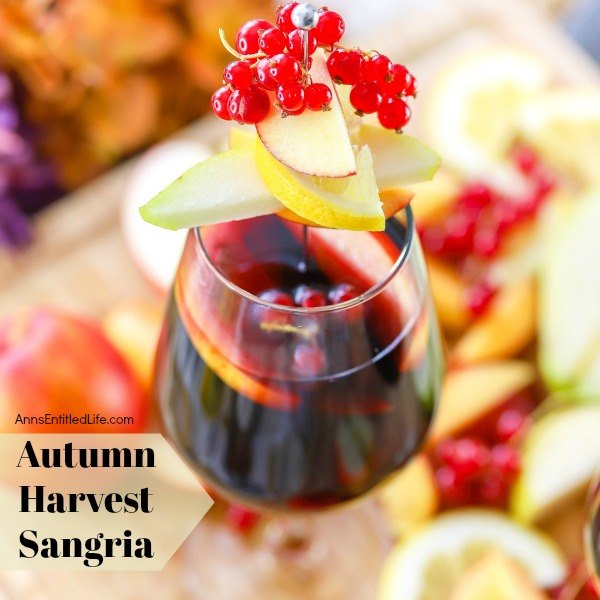 Autumn Harvest Sangria Recipe. This delicious autumn harvest sangria is the perfect recipe for fall! Made with delicious fruits from the bountiful gathering of end-of-season produce, this fall sangria recipe is perfect for gatherings or feasts! Try this fabulous sangria recipe tonight.