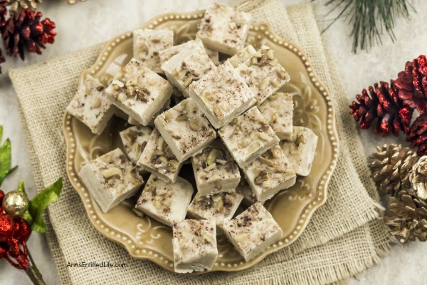 Buttered Rum Fudge Recipe. Make some delicious Buttered Rum Fudge this holiday season. This fudge is not for anyone under 21, but it sure does add a delicious and boozy treat to any holiday party. The spicy flavors of rum and cinnamon come together with white chocolate chips to make the creamiest fudge you have ever had.