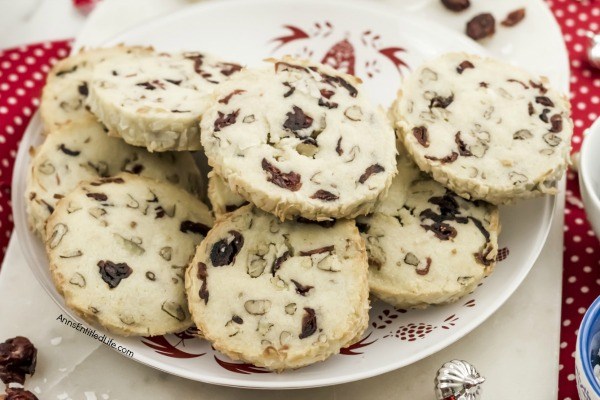 Cranberry Noels Cookie Recipe. Slightly chewy, slightly crunchy and  totally delicious, these Cranberry Noels Cookies are a wonderful holiday cookie, perfect for a snack, after dinner dessert or as a welcome addition to a holiday cookie tray.