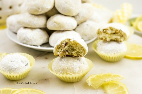 Lemon Snowball Cookie Recipe. The fresh, sweet-tart flavor make these Lemon Snowball Cookies are a change of pace Christmas Cookie. Easy to make, they are a welcome addition to your holiday cookie plate!