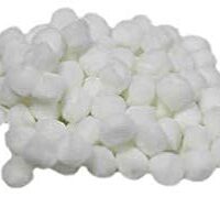 Pom Pom 1/4" Acrylic White 100pc/Pk