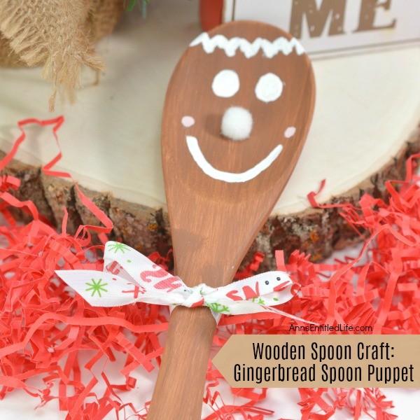 Wooden Spoon Craft: Gingerbread Spoon Puppet. This sweet little gingerbread spoon puppet looks good enough to eat, but it is actually wonderfully fun holiday decor your children (or you) can make quickly and easily by following these step by step directions. Great holiday fun for children of all ages!