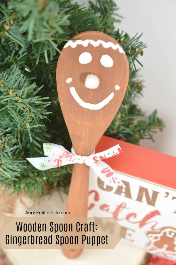 Wooden Spoon Craft: Gingerbread Spoon Puppet. This sweet little gingerbread spoon puppet looks good enough to eat, but it is actually wonderfully fun holiday decor your children (or you) can make quickly and easily by following these step by step directions. Great holiday fun for children of all ages!