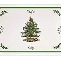 Spode Christmas Tree Melamine Serving Tray with Handles, 19-1/4-Inch