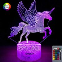 Focusky Unicorn Night Light for Kids,Dimmable LED Nightlight Bedside Lamp,16 Colors+7 Colors Changing,Touch&Remote Control,Best Unicorn Toys Birthday Christmas Gifts for Girls Boys