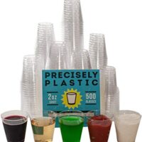 500 Shot Glasses Premium 2oz Clear Plastic Disposable Cups, Perfect Container for Jello Shots, Condiments, Tasting, Sauce, Dipping, Samples