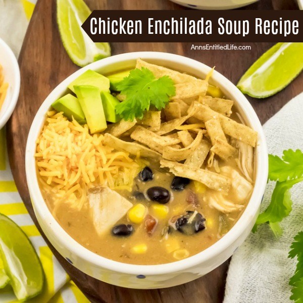 Chicken Enchilada Soup Recipe. Warm-up during those chilly winter months with a welcoming bowl of this Chicken Enchilada Soup. Capture all your favorite enchilada flavors in this easy and quick recipe. Black beans, juicy chicken, corn, and other staple enchilada ingredients come together to make the perfect soup recipe!