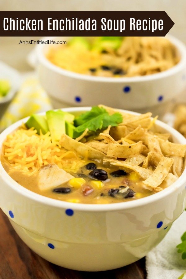 Chicken Enchilada Soup Recipe. Warm-up during those chilly winter months with a welcoming bowl of this Chicken Enchilada Soup. Capture all your favorite enchilada flavors in this easy and quick recipe. Black beans, juicy chicken, corn, and other staple enchilada ingredients come together to make the perfect soup recipe!