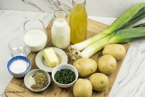 Potato–Leek Soup Recipe. Smooth, creamy, buttery, and flavorful, this terrific potato-leek soup is perfect when the weather turns chilly. Potato-leek soup, or potage parmentier (potato and leek), is a classic French soup. Served with fresh bread this delicious potato-leek soup is a great lunchtime meal, or excellent for a dinnertime appetizer.