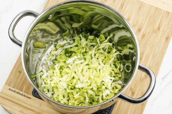 Potato–Leek Soup Recipe. Smooth, creamy, buttery, and flavorful, this terrific potato-leek soup is perfect when the weather turns chilly. Potato-leek soup, or potage parmentier (potato and leek), is a classic French soup. Served with fresh bread this delicious potato-leek soup is a great lunchtime meal, or excellent for a dinnertime appetizer.