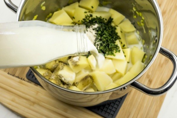 Potato–Leek Soup Recipe. Smooth, creamy, buttery, and flavorful, this terrific potato-leek soup is perfect when the weather turns chilly. Potato-leek soup, or potage parmentier (potato and leek), is a classic French soup. Served with fresh bread this delicious potato-leek soup is a great lunchtime meal, or excellent for a dinnertime appetizer.