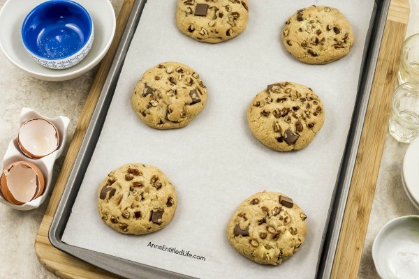 Brown Butter Pecan Chocolate Chunk Cookies Recipe. These fabulous brown butter pecan chocolate chunk cookies have a whiskey spiked nutty brown butter flavor with a large helping of chunks of chocolate. All your favorite cookie flavors packed are into one terrific cookie recipe! Your friends and family will love the chocolatey-nutty combination in this fantastic cookie recipe.