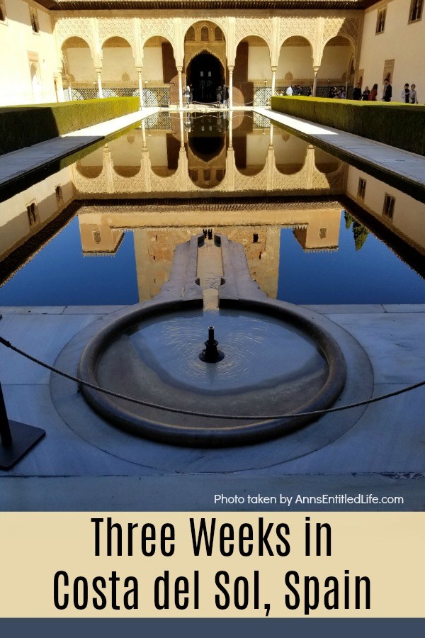 A reflecting pool at Alhambra in Granada, Andalusia, Spain