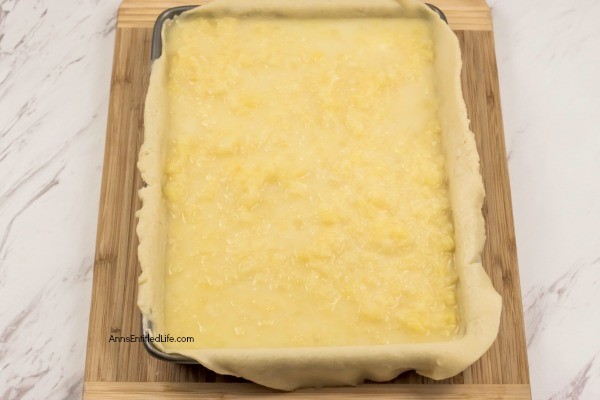 Pineapple Squares Recipe. A delicious Pineapple dessert recipe from my grandmother, who made these Pineapple Squares for many, many years. Combine the fresh taste of crushed pineapple in a flaky, tender crust with a sweet, creamy frosting for a wonderful, unique, Pineapple Squares Recipe.