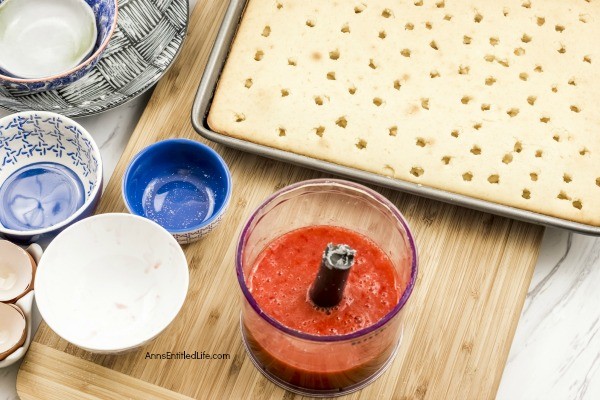 Strawberry Vanilla Poke Cake Recipe. This old fashioned, from scratch, vanilla poke cake uses fresh, homemade strawberry syrup for a natural fruity taste. This from scratch cake is easier to make than you think! Make this delicious strawberry vanilla poke cake recipe today!