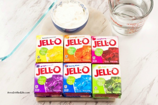 Ribbon Salad Recipe. This Jello Ribbon Salad will take you back a few years with its colorful layers of fun. Layers of sour cream and six flavors of jello make up this old fashioned, and classic, salad. A great side dish or dessert for barbecues or any type of get together.