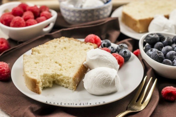 Sour Cream Pound Cake Recipe. If you want an old fashioned dessert that is easy to make this Sour Cream Pound Cake is a great choice. This recipe is so good, the pound cake can be eaten by itself, or used as a base recipe for other pound cake renditions. Super moist with fewer ingredients than expected, this sour cream pound cake will become a favorite for years to come.