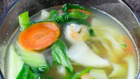 Instant Pot Shrimp and Bok Choy Soup Recipe