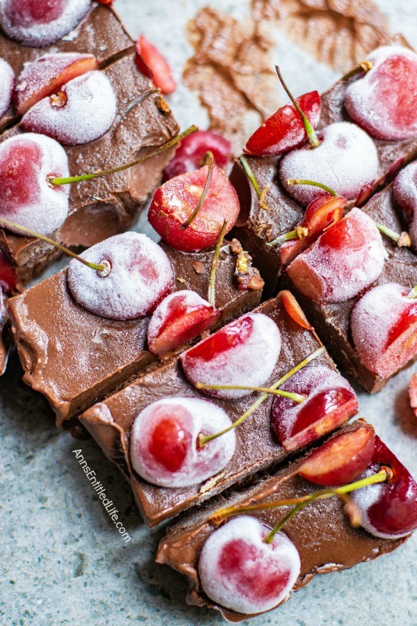 No-Bake Chocolate Cherry Fudge Recipe. This delicious, beautiful chocolate cherry fudge recipe is no-bake, vegan, and simple to make. If you have fresh cherries you will want to make this fantastic fudge recipe for your friends and family tonight.