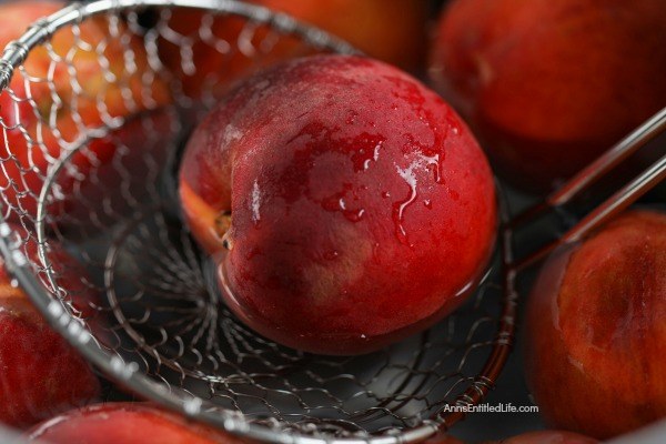 Canned Drunken Vanilla Bourbon Peaches Recipe. Canning peaches is a delicious way to preserve your fresh fruit peaches to eat when the peach season is over. This terrific drunken vanilla bourbon peaches water bath canning recipe is a great way to process your peaches. Can now, enjoy later! 