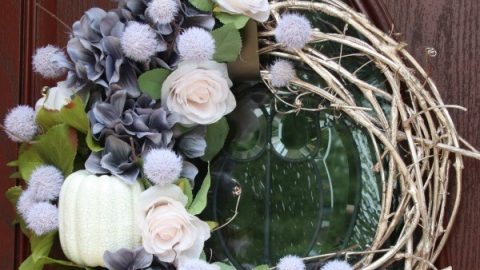 Shabby Chic Autumn Wreath