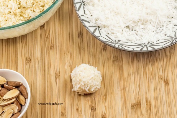 No-Bake Coconut Balls Recipe. It is a cookie! It is a candy! It is two treats in one. This is an easy to make, creamy and delicious no-bake coconut ball recipe with a nutty surprise in the middle. These coconut balls are delightful sweet treat your whole family will enjoy. Yum! 