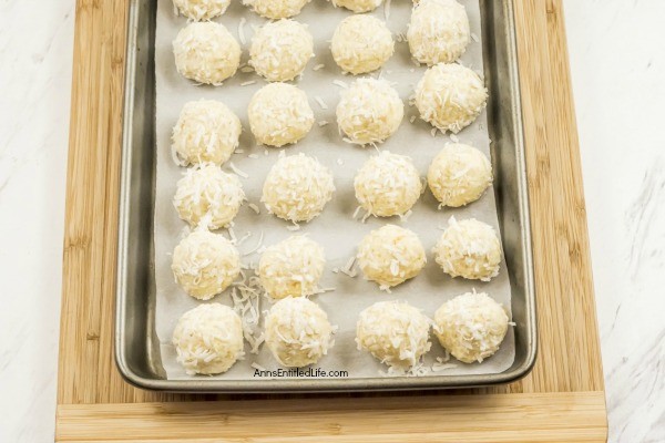 No-Bake Coconut Balls Recipe. It is a cookie! It is a candy! It is two treats in one. This is an easy to make, creamy and delicious no-bake coconut ball recipe with a nutty surprise in the middle. These coconut balls are delightful sweet treat your whole family will enjoy. Yum! 