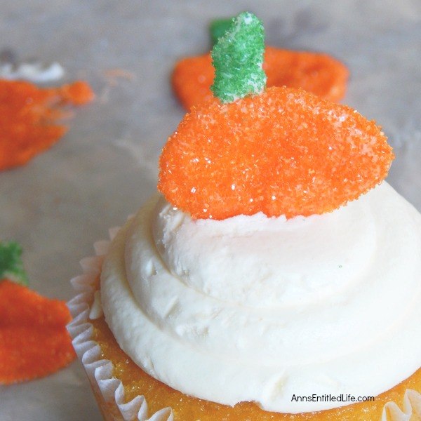 White Chocolate Pumpkin Toppers. Dress up your fall-inspired or holiday cakes and cupcakes with these white chocolate pumpkin toppers. Make as many, or as few, pumpkin toppers as you need following these easy step-by-step instructions. Instead of using paper toppers you need to throw away, make these simple DIY pumpkin toppers which are edible, no-waste, and delicious!