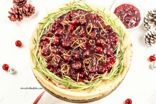 Cranberry Sauce Cheesecake Recipe. This delicious cheesecake is perfect for holiday dinners, parties, and get-togethers. It is a creamy and delectable cheesecake, with just a touch of tartness and spice from the gingerbread crust. Go ahead, delight your taste buds with this Cranberry Sauce Cheesecake this holiday season!