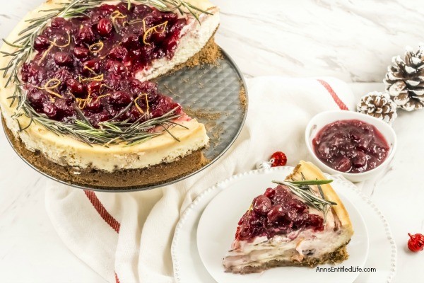 Cranberry Sauce Cheesecake Recipe. This delicious cheesecake is perfect for holiday dinners, parties, and get-togethers. It is a creamy and delectable cheesecake, with just a touch of tartness and spice from the gingerbread crust. Go ahead, delight your taste buds with this Cranberry Sauce Cheesecake this holiday season!