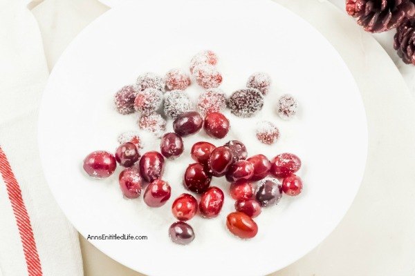 Sugared Cranberries Recipe. These sugared cranberries are amazingly addictive. Use these easy-to-follow instructions to make sugared cranberries which are perfect for recipe garnishes, cocktails, gifts, or simply eating as candied fruit.