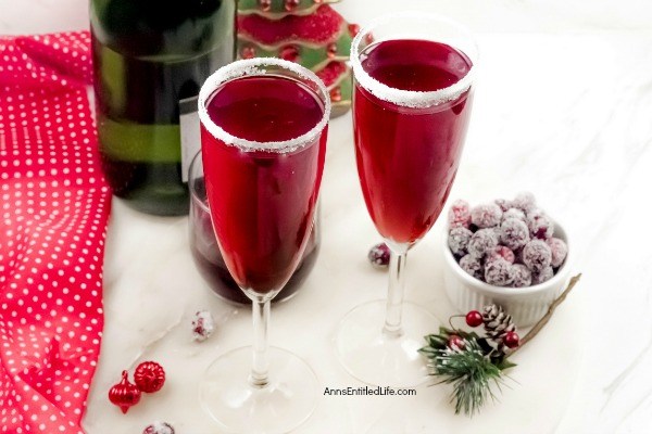 Cranberry Mimosa Drink Recipe. This cranberry mimosa drink is a festive holiday beverage. This is a perfect holiday drink for your holiday brunch, it can also be served at cocktail parties, to ring in the New Year, or for any other holiday celebration you may have.