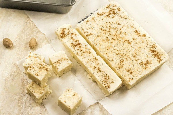Eggnog Fudge Recipe. If you like the great taste of eggnog, you are going to love this fantastic eggnog fudge recipe. This sweet and creamy holiday fudge is perfect for homemade gift-giving, your holiday dessert tray, or a special treat for your family. This is one terrific fudge recipe.