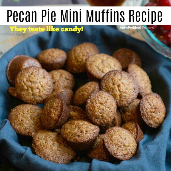 Pecan Pie Mini Muffins Recipe. These pecan pie mini muffins are so rich and delicious that they taste like candy in your mouth. These little bits of tasty goodness are simple to make and only have 5 ingredients. These are perfect for holiday get-togethers or brunch.