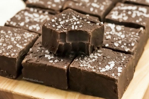 Salted Dark Chocolate Bourbon Fudge Recipe. Rich, intense, yet with a hint of salt and sweetness, this salted dark chocolate bourbon fudge recipe is a flavor explosion for your taste buds. This may be the best fudge recipe you will ever make.  Simple to make, this fudge recipe is terrific for sharing, gifting, or when you want to indulge at home.