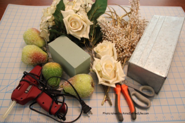 Winter Pear and Floral Table Centerpiece. This homemade pear and floral centerpiece is a 15-minute craft that is so easy to make! Using a little sparkle, a few elegant flowers, and a tad of rustic, this terrific tabletop decoration is at perfect for nearly any type of home décor.