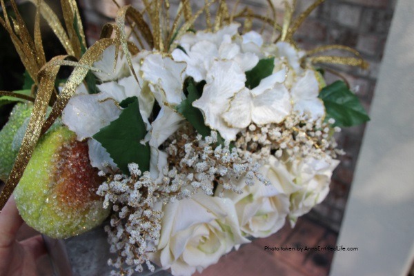 Winter Pear and Floral Table Centerpiece. This homemade pear and floral centerpiece is a 15-minute craft that is so easy to make! Using a little sparkle, a few elegant flowers, and a tad of rustic, this terrific tabletop decoration is at perfect for nearly any type of home décor.