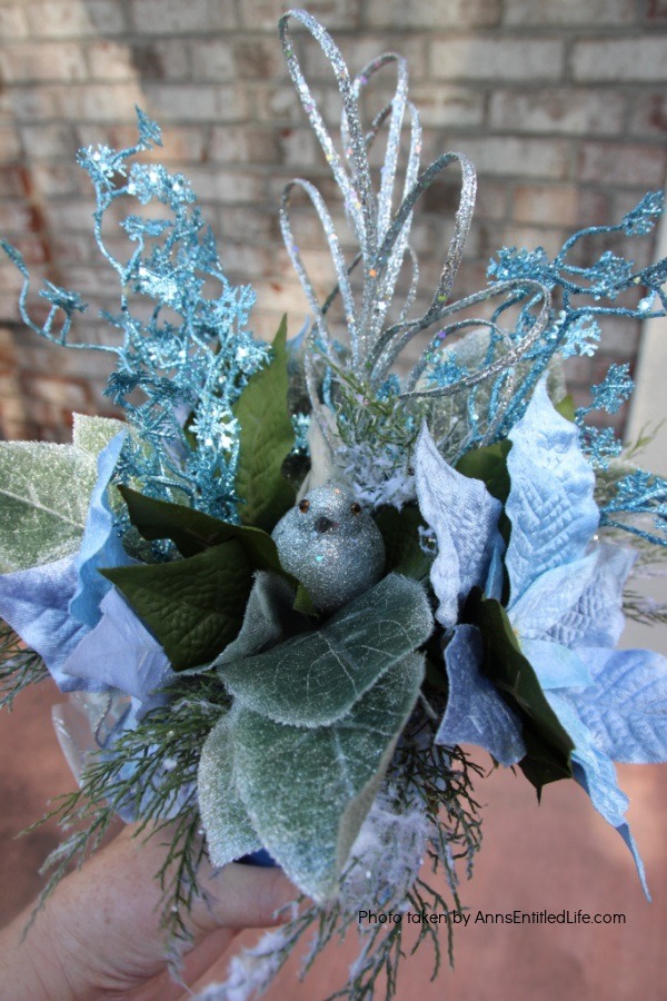 Winter Ice Blue Bucket Craft. This happy little winter ice blue bucket craft comes together quickly and easily for a sweet little side table decor piece that is perfect for the winter season. I have this in my foyer to give the endurance a pop of color for the winter season.