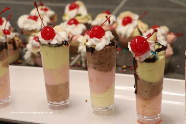 Banana Split Pudding Shots Recipe. Like banana splits? Then you will love this fabulous banana split pudding shots recipe! Great for tailgating, a backyard BBQ, or other large adult oriented event, this pudding shot recipe is a great addition to any adult party or celebration. Use the step-by-step instructions to make your own fabulous party pudding shot.