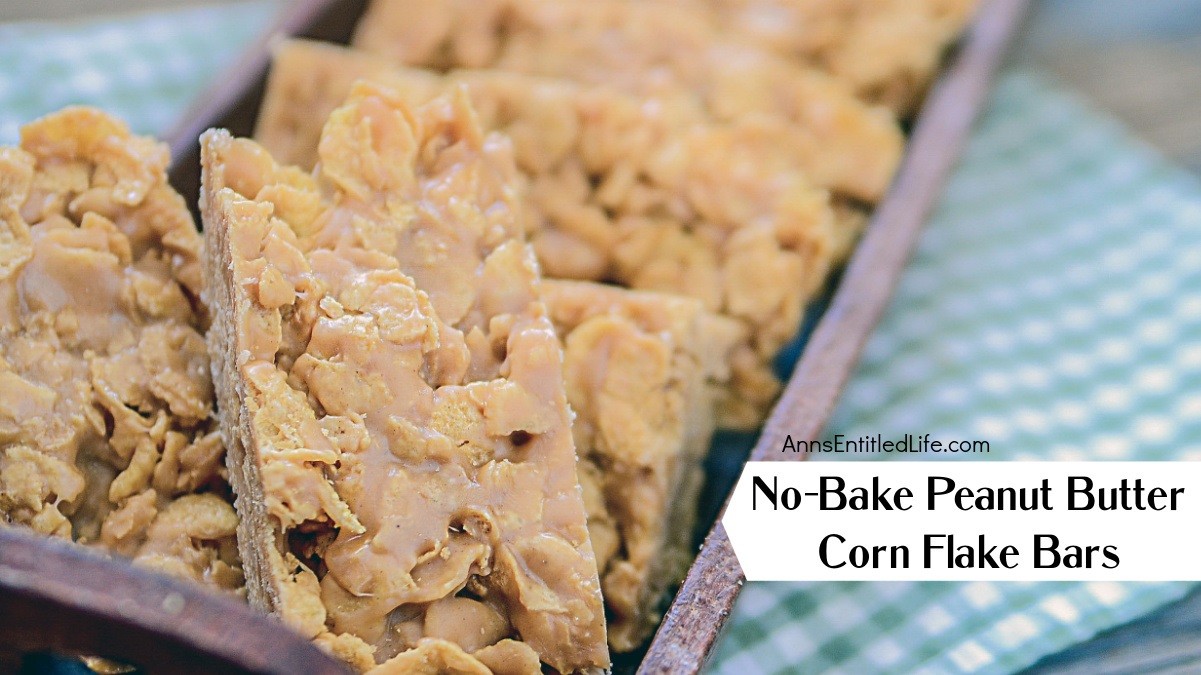 NoBake Peanut Butter Corn Flake Bars