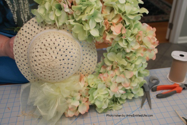 Hydrangea Wreath. A terrific summer or spring wreath, this simple 15-minute craft is perfect for your front door or as home decor on your wall or over your fireplace. Create a beautiful wreath with gorgeous hydrangeas in no time by following these step-by-step instructions. If hydrangeas are one of your favorite flowers, you will love this easy hydrangea wreath.