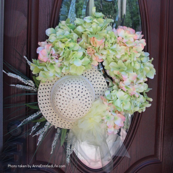 Hydrangea Wreath. A terrific summer or spring wreath, this simple 15-minute craft is perfect for your front door or as home decor on your wall or over your fireplace. Create a beautiful wreath with gorgeous hydrangeas in no time by following these step-by-step instructions. If hydrangeas are one of your favorite flowers, you will love this easy hydrangea wreath.