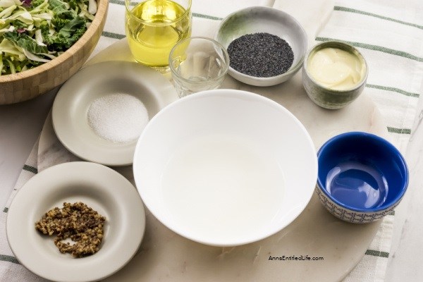 Poppy Seed Dressing Recipe. Homemade salad dressing is easier to make than you might think. With a few simple ingredients you can make this poppy seed salad dressing which is great on green salads, strawberry salads, or to serve with fruit.