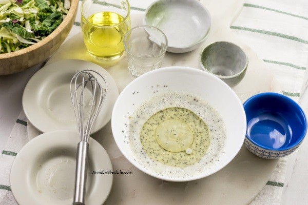 Poppy Seed Dressing Recipe. Homemade salad dressing is easier to make than you might think. With a few simple ingredients you can make this poppy seed salad dressing which is great on green salads, strawberry salads, or to serve with fruit.