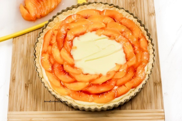 Nectarine Tart Recipe. This beautiful nectarine dessert is a rich, smooth, and delicious fruit dessert that will quickly become a family favorite. If you have an abundance of nectarines, this nectarine tart recipe is a great way to put them to good use.