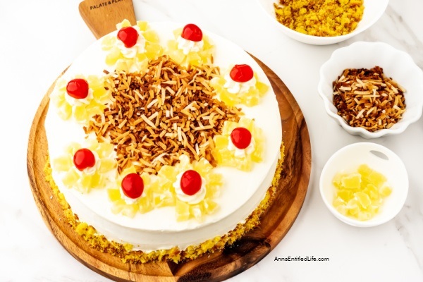 Piña Colada Cake Recipe. The tropical flavors of this delicious pina colada cake recipe will remind you of island breezes and sultry warm weather. For a taste of the islands, make this delicious cake for your next party or get-together. Your friends and family will love it!