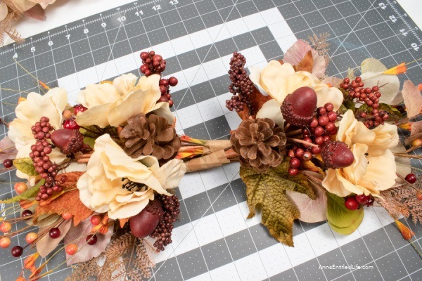 Fall Lantern Swag Decorations. When the autumn leaves start to fall and it is time to switch out your summer decor for fall decorations, an easy way to update your home decor is to change the swags on your lanterns. Use these easy step-by-step directions to make these beautiful fall lantern swag decorations.